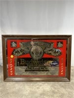 Budweiser framed mirror beer sign, dimensions are
