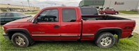 2002 CHEVY SILVERADO 1500 EXTENDED CAB RED