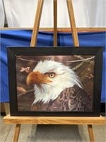 3D Eagle framed picture, dimensions are 18 x 14