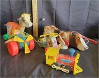 Vtg Pull Behind Fisher Price Toys
