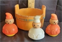 1974 Fisher Price Three Men in a Tub Toy