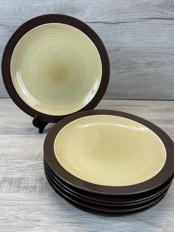 BROYHILL ATTIC HEIRLOOMS BROWN DINNER PLATES