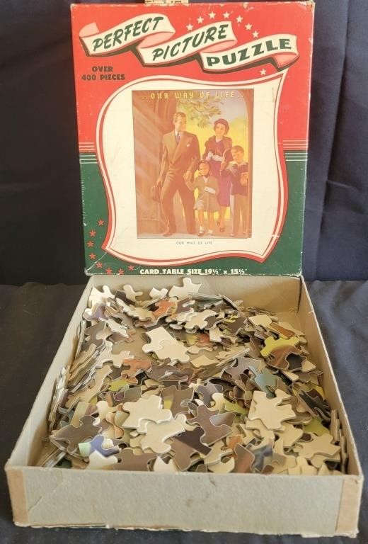Vtg Perfect Picture Puzzle - Our Way of Life
