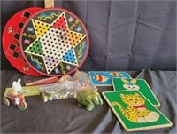 Lot of Vtg Toys /Puzzles/Checkers