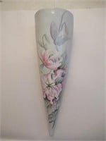 LOVELY HAND PAINTED PORCELAIN WALL VASE