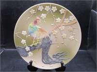 ANTIQUE PORCELAIN MORIAGE ROOSTER PLATE