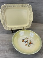 HOMER LAUGHLIN PLATTER & SERVING BOWL