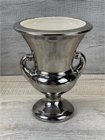 HAEGER USA POTTERY SILVER GLAZED URN VASE