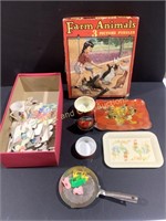 Vintage Puzzles and Doll Dishes