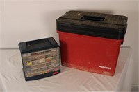 MASTERCRAFT TOOL BOX AND RUBBERMAID TOOL ORGANIZER