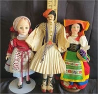 Vtg Italian/Greek/Austria Dolls