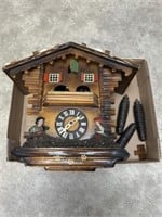 Wood cuckoo clock, marked Germany