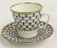 Russia Porcelain Cup And Sugar