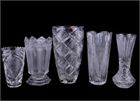 Crystal Vases (5 pcs)