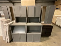 Mixed Espresso & Gray Cabinet 16pc Set