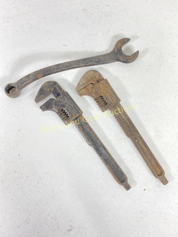Three Antique Ford Wrenches