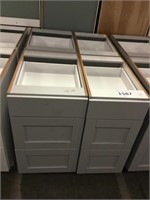 Mixed Gray Shaker Style Base Cabinets x 4