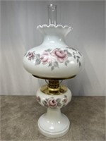 Aladdin majestic oil lamp with floral rose