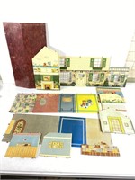 Marx Lithographed Tin Dollhouse