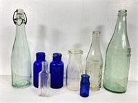 Group of Eight Antique Bottles