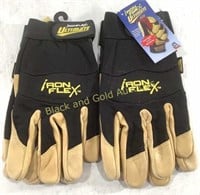 (2) New Pairs of IRONFLEX Ultimate Pigskin Gloves