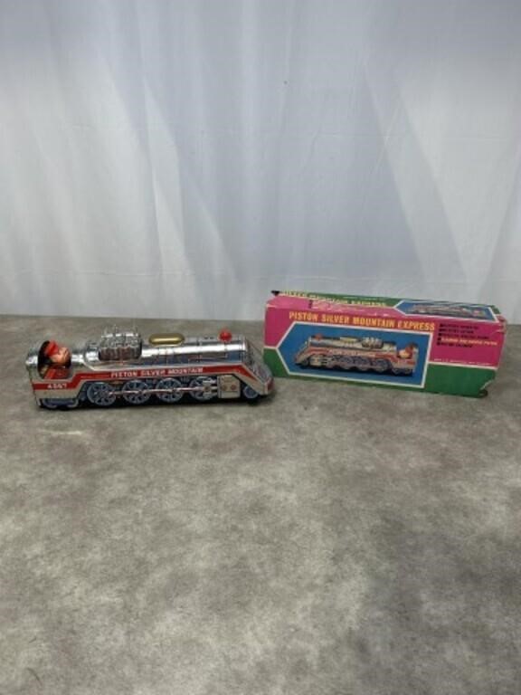 Vintage Piston Silver Mountain Express toy train