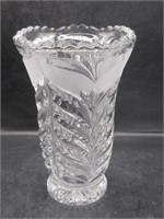 SMALL FROSTED CRYSTAL VASE