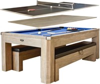 7' Hathaway Pool Table Combo Set w/ Benches as is