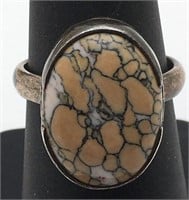 Mexico Sterling Silver Ring W Stone
