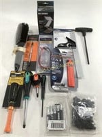Assortment of New Tools Nut Drivers, Lamp, & More