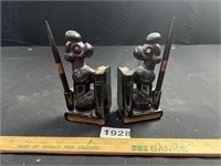 Antique Ceramic Poodle Pen Holder/Bookends*