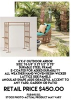 6' x 6' Outdoor Arbor