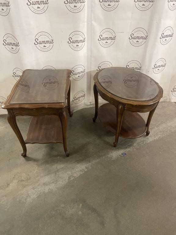 Walnut end tables