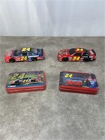 Die cast scale model NASCAR stock cars and