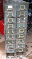 LARGE VINTAGE MAIL CARD FILING CABINET