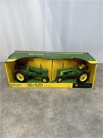 John Deere 50/520 tractor set, die cast models in