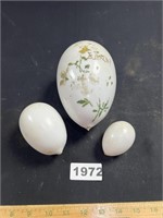 Antique Blown Glass Eggs