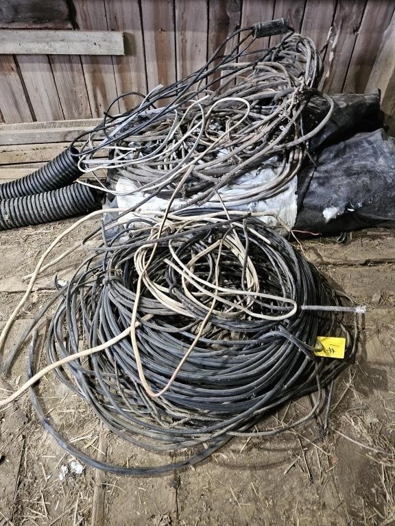 Two stacks of scrap wire