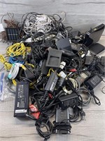 HUGE LOT OF ASSORTED ELECTRONICS CORDS ADAPTERS