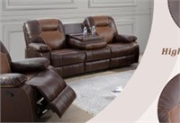 Massage Sofa in Brown Leather