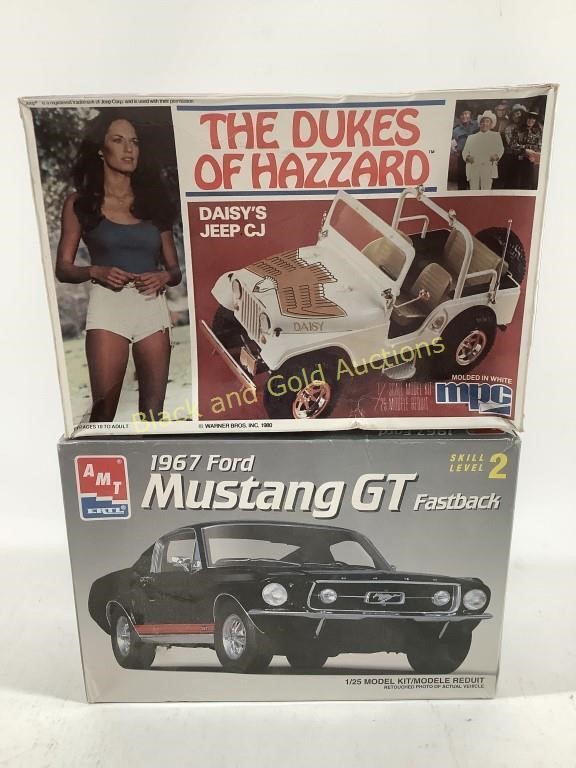 Dukes of Hazzard & 1967 Ford Mustang Model Kits