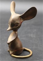 5.5'' UNIQUE BRASS MOUSE WITH LARGE EARS