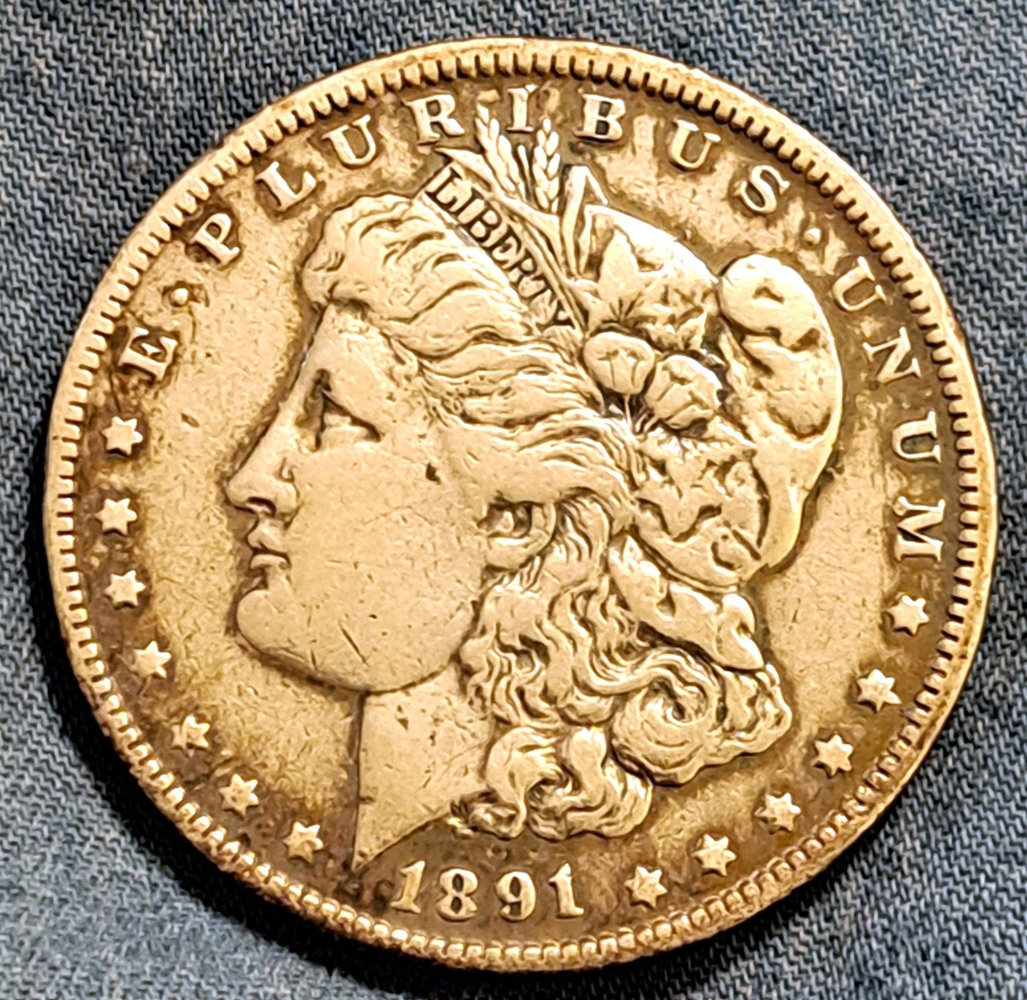 1891-O MORGAN SILVER DOLLAR US COIN