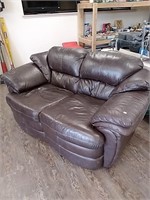 Brown loveseat