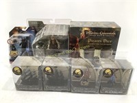 (7) New Pirates of The Caribbean Figurines & Dice