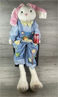 48" SITTING BUNNY RABBIT W SPRING EASTER OUTFIT