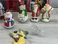 ASSORTED CHRISTMAS ORNAMENTS PORCELAIN &COMPOSITES