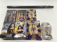 (6) New Wonder Woman Figurines & Poster