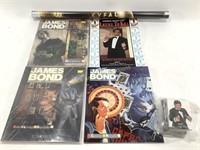 (6) James Bond 007 Books, Cards & Poster