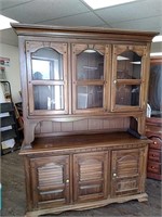 Lighted Hutch with glass doors